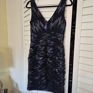 Chic Navy Sequin Mini Dress
